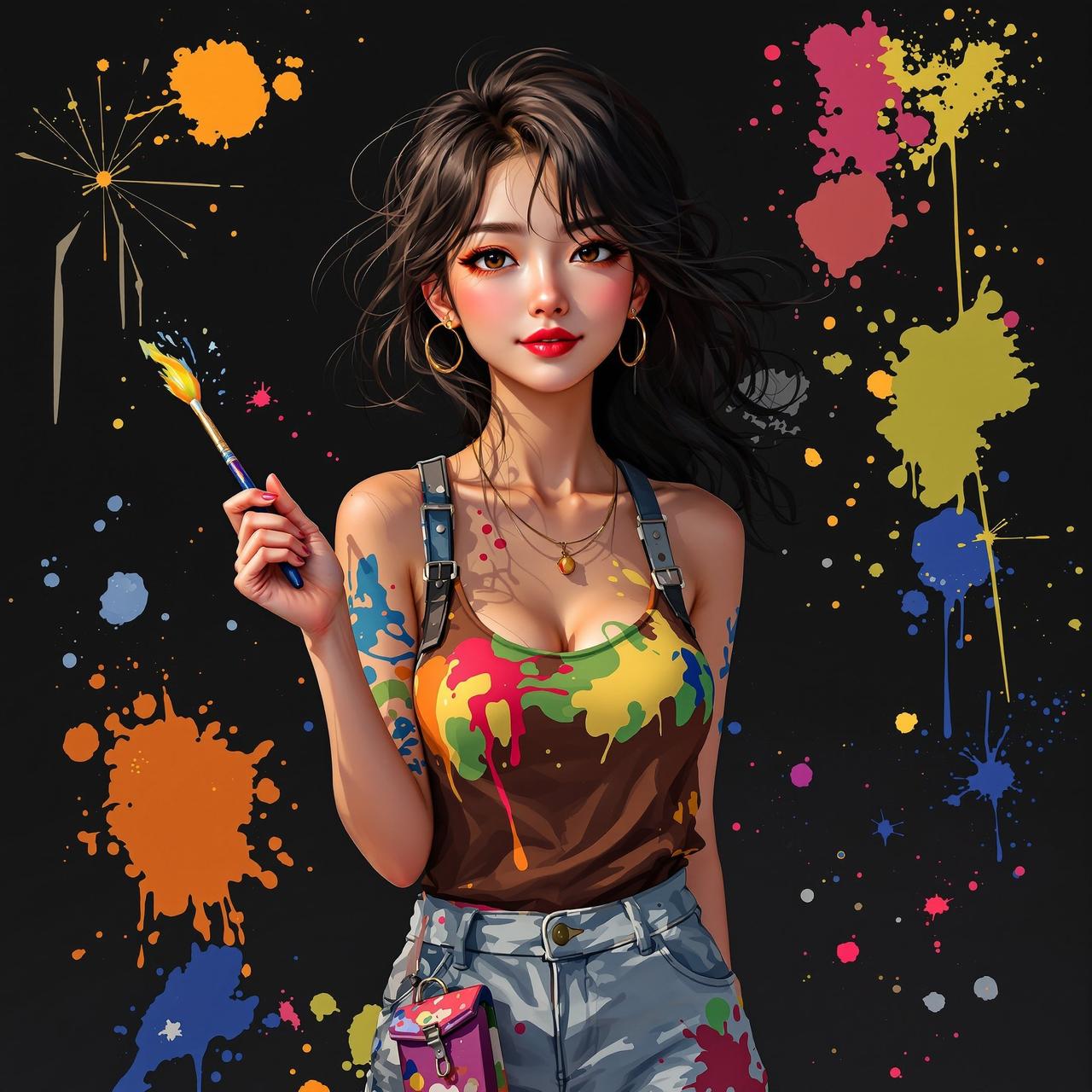 3d动漫团队成员 水墨丹青